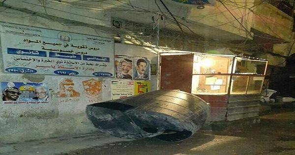 سقوط خزان مياه على مواطن!