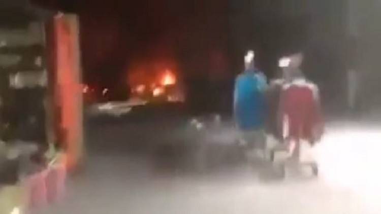 بالفيديو.. لحظة وقوع تفجيرين في مجمع تجاري شرق بغداد