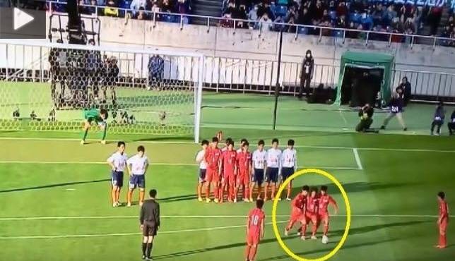 فيديو .. أغرب ركلة حرة بابتكار ياباني