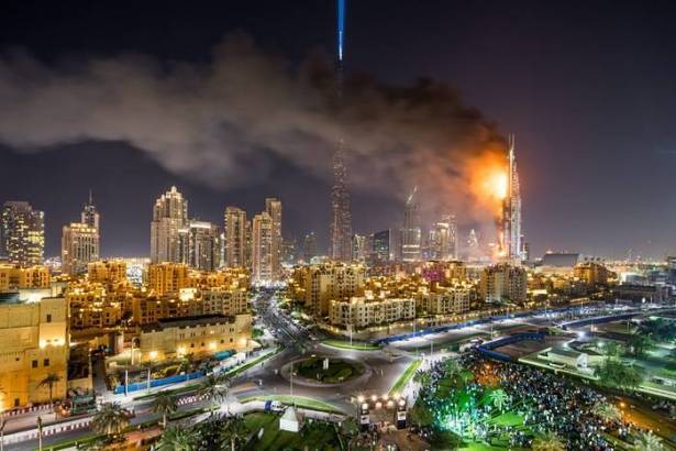 هذا سبب حريق الفندق في دبي ليلة رأس السنة