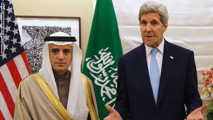 كيري من الرياض: لا يوجد موعد معلن للمفاوضات حول سوريا.. والجبير: لا أرى تقاربا بين السعودية وإيران