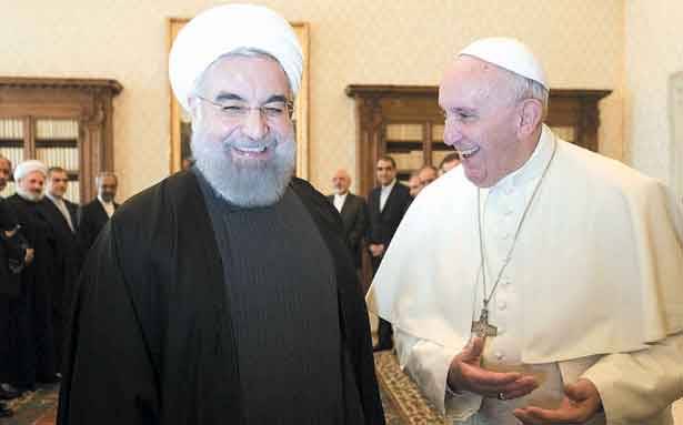 محادثات البابا وروحاني ركزت
على احلال السلام في الشرق الاوسط