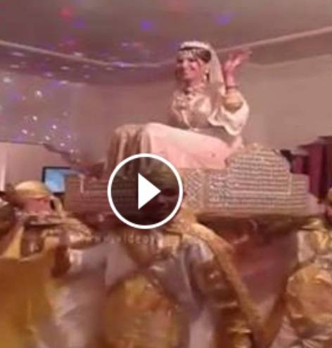 بالفيديو: شاهد لحظة سقوط عروس ليلة زفافها من فوق “العمارية”