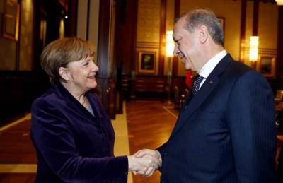 أردوغان يستقبل المستشارة الألمانية أنغيلا ميركل بأنقرة