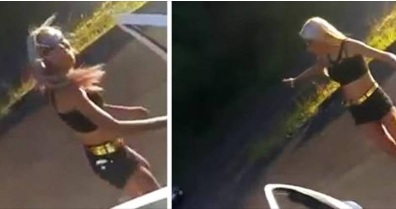 بالفيديو: فتاة شقراء رقصت في الشارع... فتسببت بحادث اصطدام بيت ثلاث سيارات!
