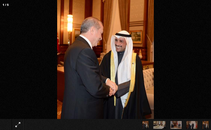 الغانم واردوغان بحثا العلاقات الثنائية