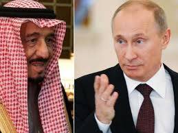 العاهل السعودي وبوتين عبرا عن رغبتهما في حل الأزمة السورية وتحقيق الاستقرار بالمنطقة (وكالة تاس الروسية)