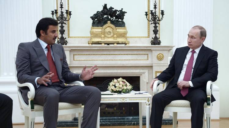 الكرملين: الرئيس الروسي وأمير قطر يبحثان الوضع في سوريا ويتفقان على تكثيف الجهود لتجاوز الأزمة