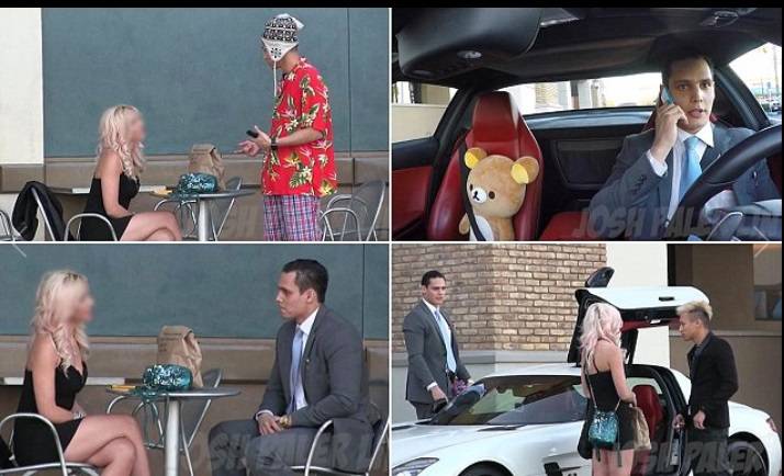 بالفيديو والصور.. شاب يضع فتاة شقراء في موقف محرج