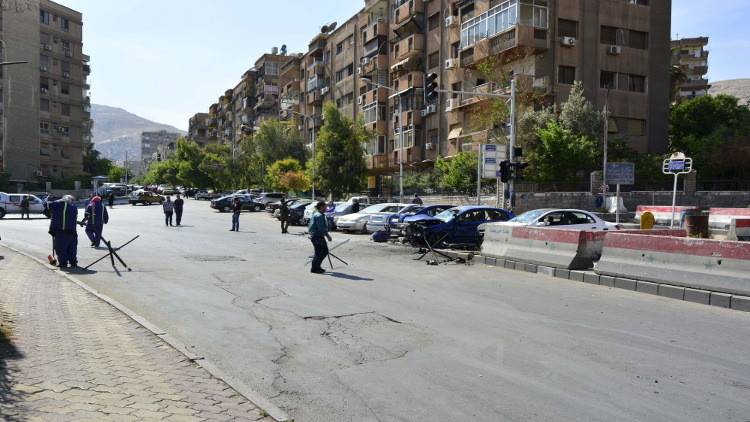 سقوط قذائف هاون على مناطق سكنية بدمشق (فيديو)