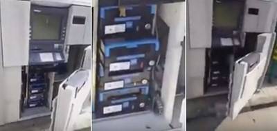 بالفيديو.. تفاجأ بماكينة صراف مفتوحة أمامه