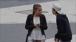 بالفيديو رد غير شكل من فتاة شجاعة على شاب حاول التحرش بها