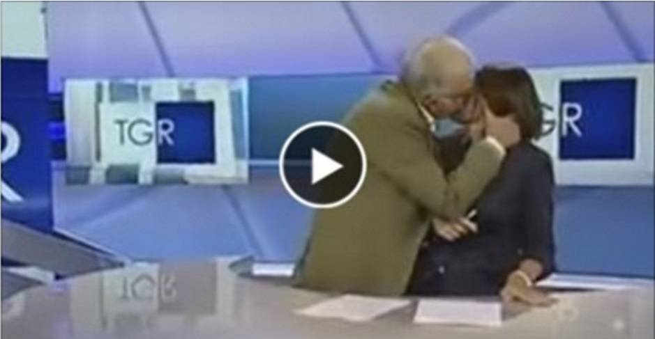 بالفيديو: ضيف يفقد أعصابه ويقوم بتقبيل مذيعة بقوة على الهواء!
