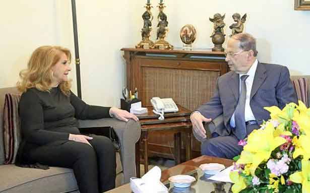 عون استقبل ليلى الصلح والداوود 
الخازن : لمواكبة التوجّه الإقليمي بانتخاب رئيس