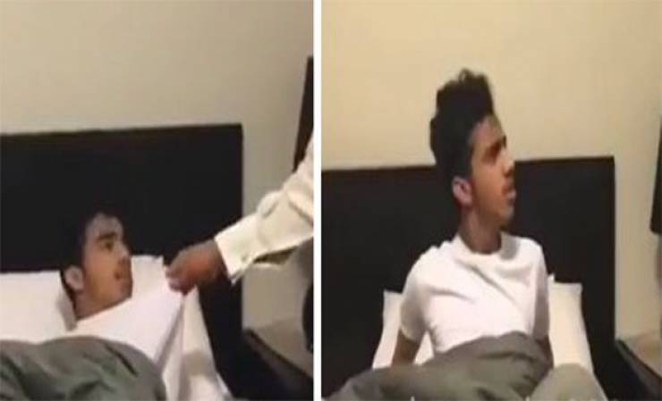 فيديو| أب يمازح ابنه "قم من النوم طلقت أمك"!