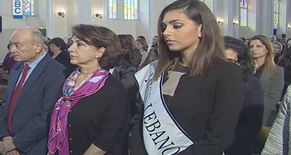 ملكة جمال لبنان توضح: لهذا لبست الوشاح داخل الكنيسة