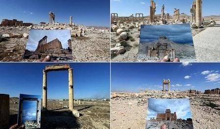 صور صادمة.. هكذا أخفى "داعش" آثار تدمر!