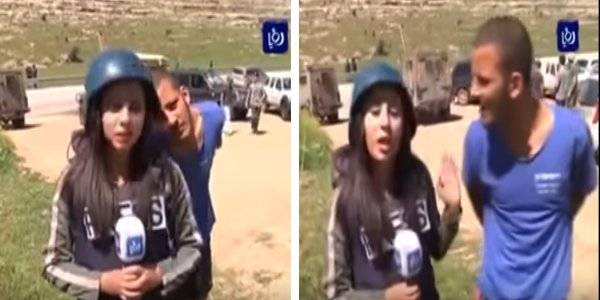 بالفيديو: هذا ما فعلته مذيعة فلسطينية مع شاب إسرائيلي تحرش بها