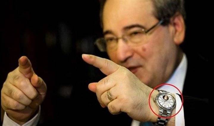 بالصور - ساعة نائب وزير الخارجية السوري تثير جدلاً واسعاً