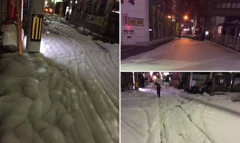 بالفيديو.. ظهور رغوة غريبة وكثيفة بعد زلزال اليابان المدمر