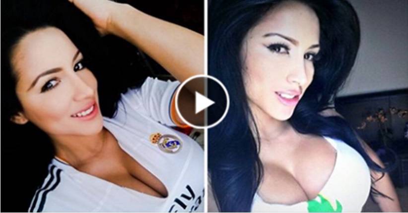 بالفيديو: شاهد مشجعة مدريدية تشعل مواقع التواصل بجمالها الصارخ