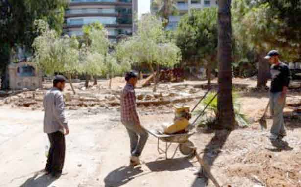 انطلاق أعمال التأهيل والترميم
والتجميل لحديقة الكرنتينا