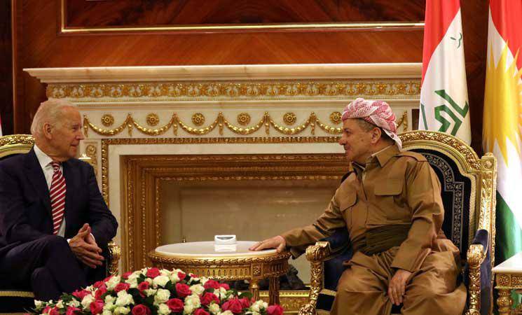 بايدن يبحث مع بارزاني الحرب ضد تنظيم الدولة