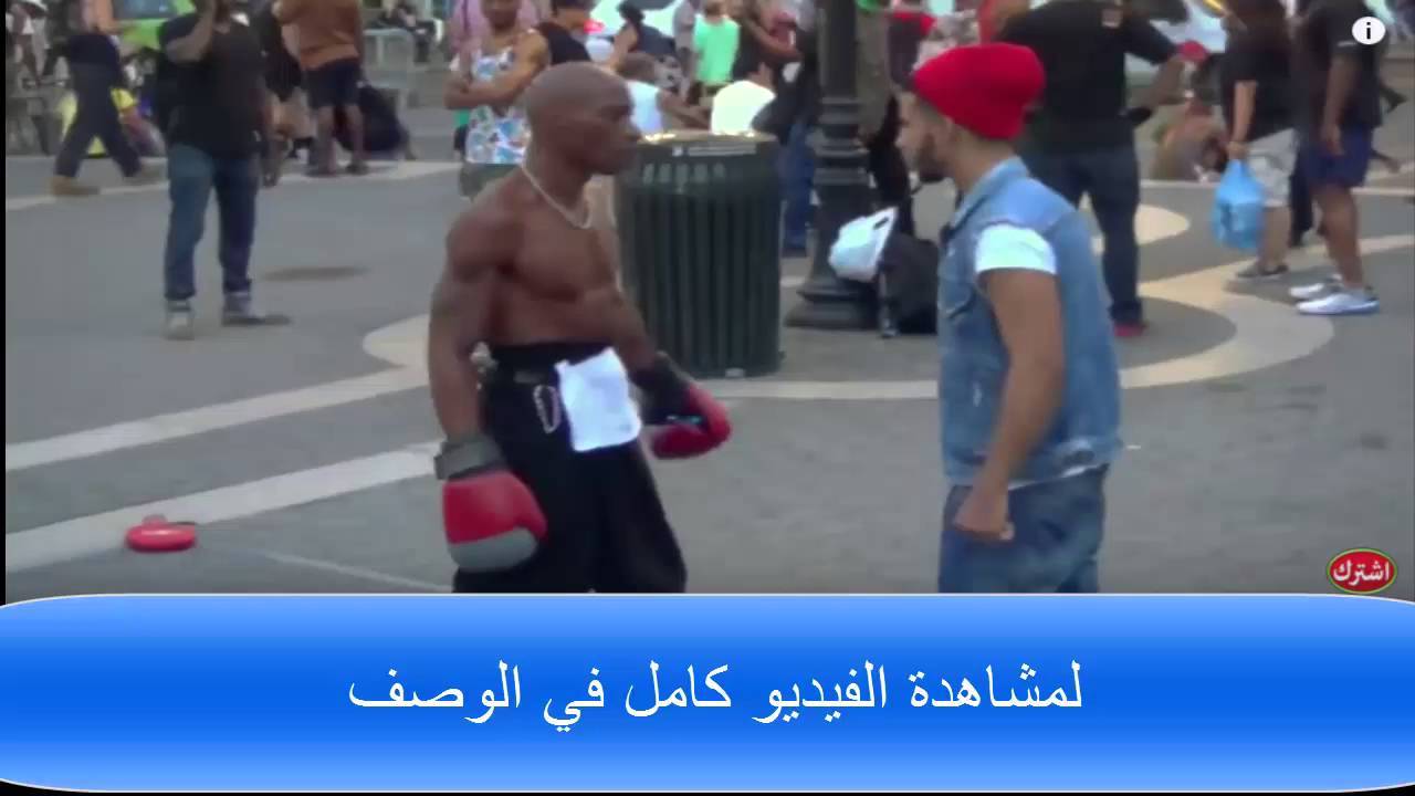 بالفيديو أمريكي يتحدي شاب عربي من اليمن بالملاكمة في شوارع مدينة نيويورك - شاهد من انتصر!