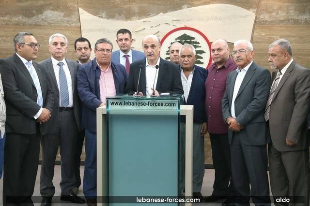 جعجع مستقبلاً وفد هيئة التنسيق: لادراج السلسلة على جدول أعمال أول جلسة تشريعية ولو كانت لتشريع الضرورة