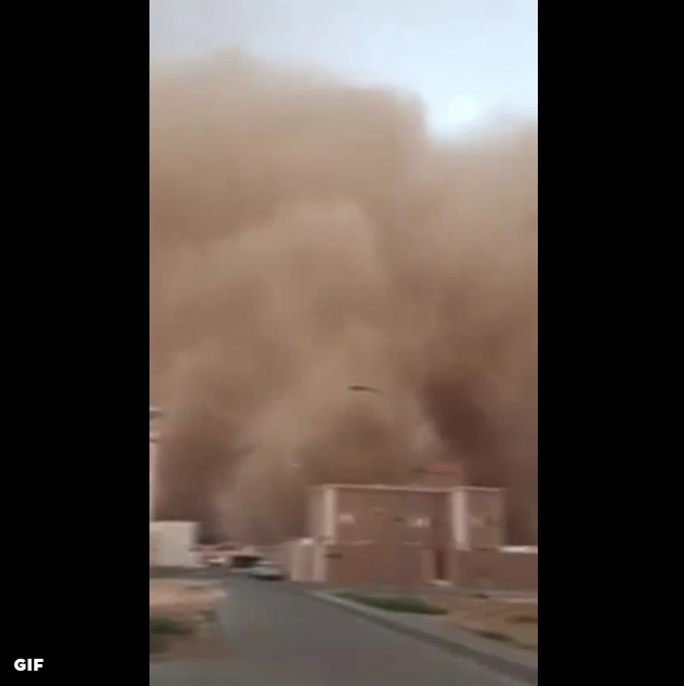 فيديو مرعب يظهرغضب الطبيعة في القصيم