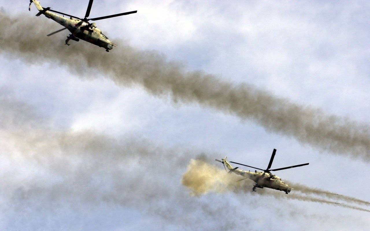 قي تطور خطير طائرة هليكوبتر تهاجم، وتقصف جيران الرئيس..!