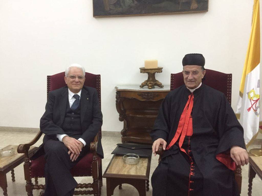 الراعي التقى الرئيس الإيطالي بمطرانية بيروت