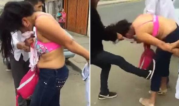 شاهد ماذا حصل لهذه المرأة التي حاولت اختطاف طفل ... فيديو