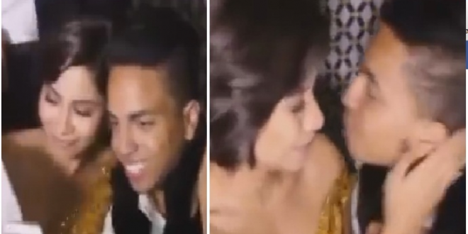 بالفيديو من الذي اغرق شيرين بالقبل امام الكاميرات؟