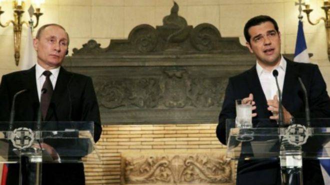 اليونان تدين العقوبات ضد روسيا وبوتين يلوح بالرد على أمريكا