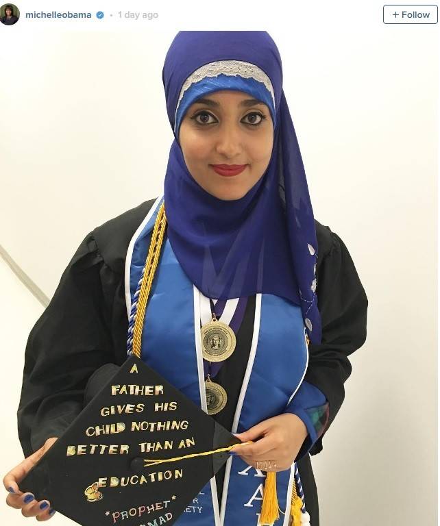 كيف أثارت هذه الطالبة اليمنية إعجاب زوجة أوباما؟