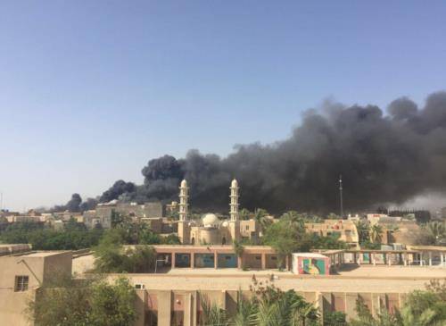 بالصور: إنفجار في مدينة كربلاء العراقية