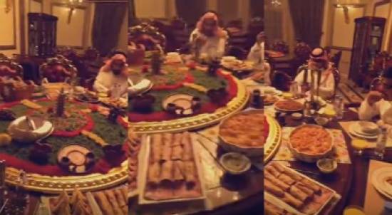 بالفيديو: شاهدوا بذخ عائلة خليجية تفطر في رمضان!