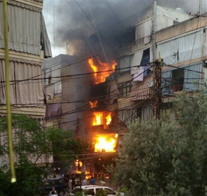 بالفيديو الحريق الكبير في الضاحية في منطقة صفير واصوات استغاثة