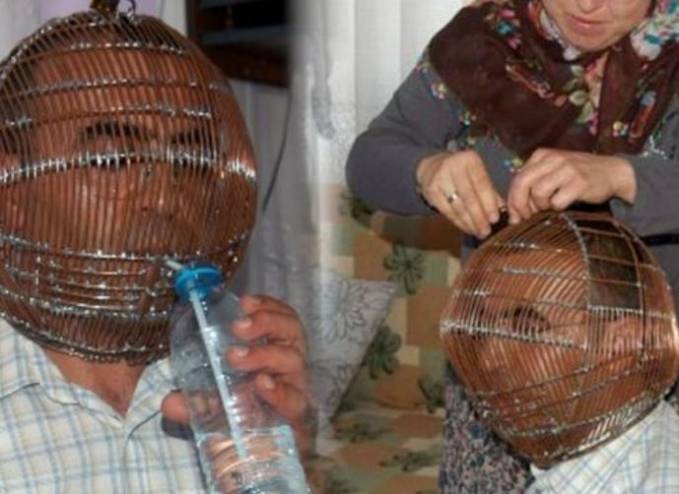 زوجة تجبر زوجها على العيش ورأسه بقفص حديدي ... والسبب؟