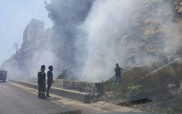 حريق مقابل كازينو لبنان