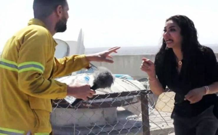 فيديو:  لجين عمران تضرب وتسب رامز جلال بقوة!