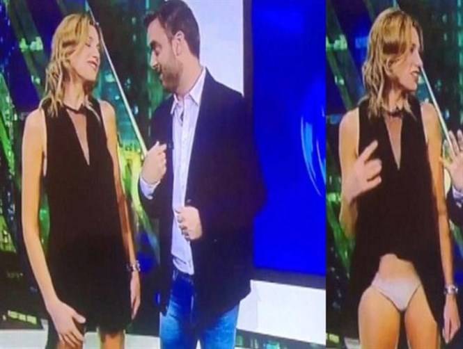 بالفيديو مراسلة يظهر سروالها الداخلي بالخطأ !!