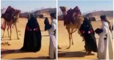 بالفيديو.. جمل أزعجه صراخ هذه الممثلة فركلها لتصمت!