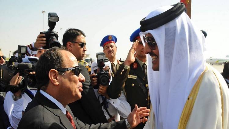 أمير قطر يهاتف السيسي