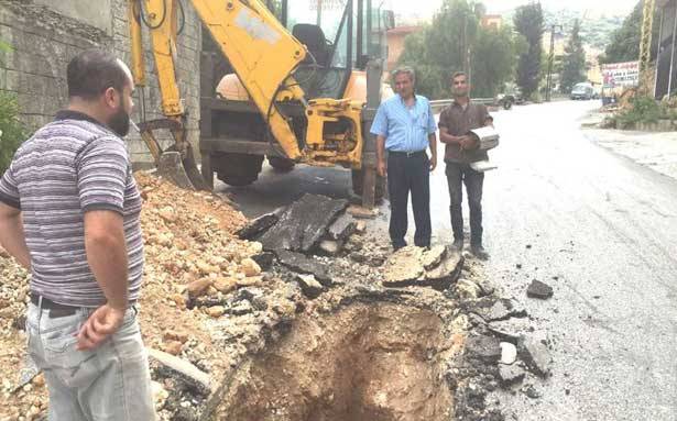 مياه لبنان الشمالي تواصل إصلاح الشبكة في برقايل