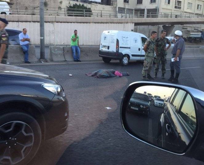 بالصورة - قتيل على اوتوستراد نهر الكلب باتجاه الضبية
