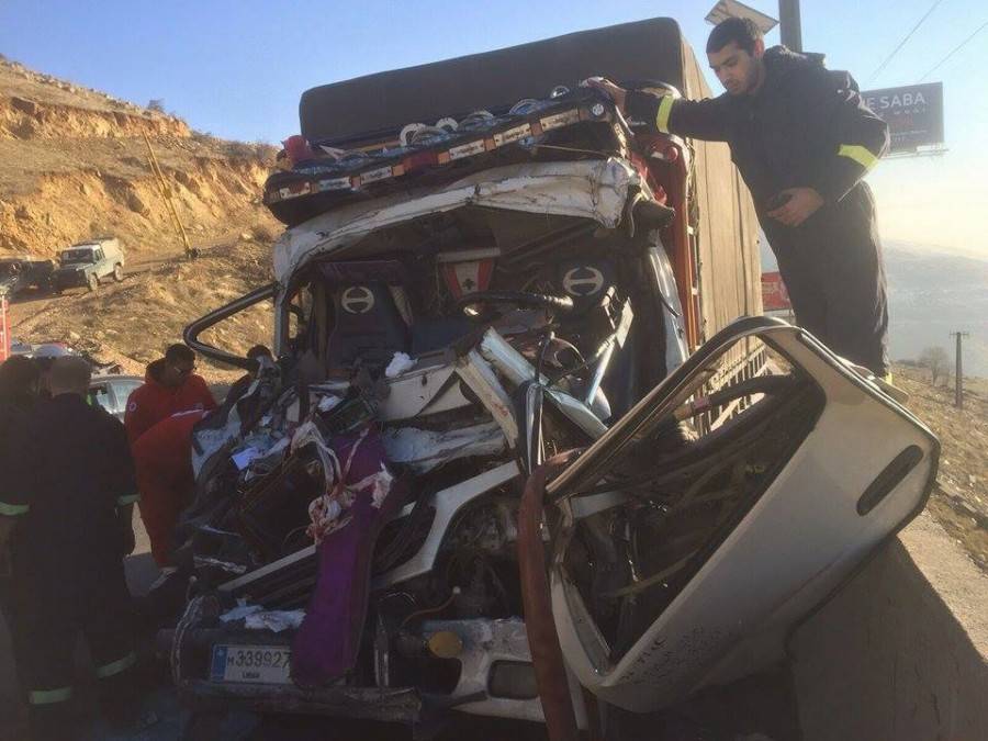 وفاة مواطن بعد إنقلاب بيك آب كان يقوده في نحلة البقاعية