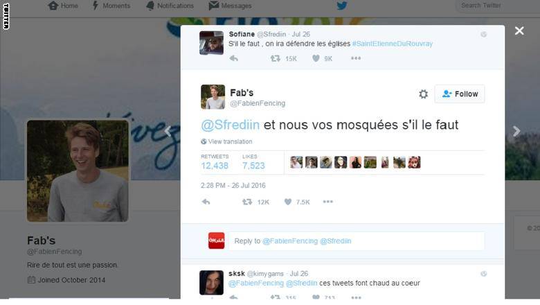 "سندافع عن كنائسكم" و"نحن كذلك عن مساجدكم".. تدوينتان تخلقان الحدث بفرنسا