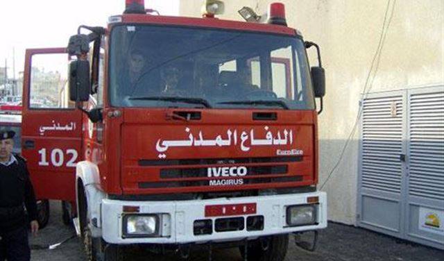 عناصر الدفاع المدني قطعوا الطريق عند مدخل بعلبك